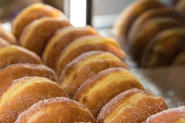 Jam doughnuts are popular with Birds' customers.