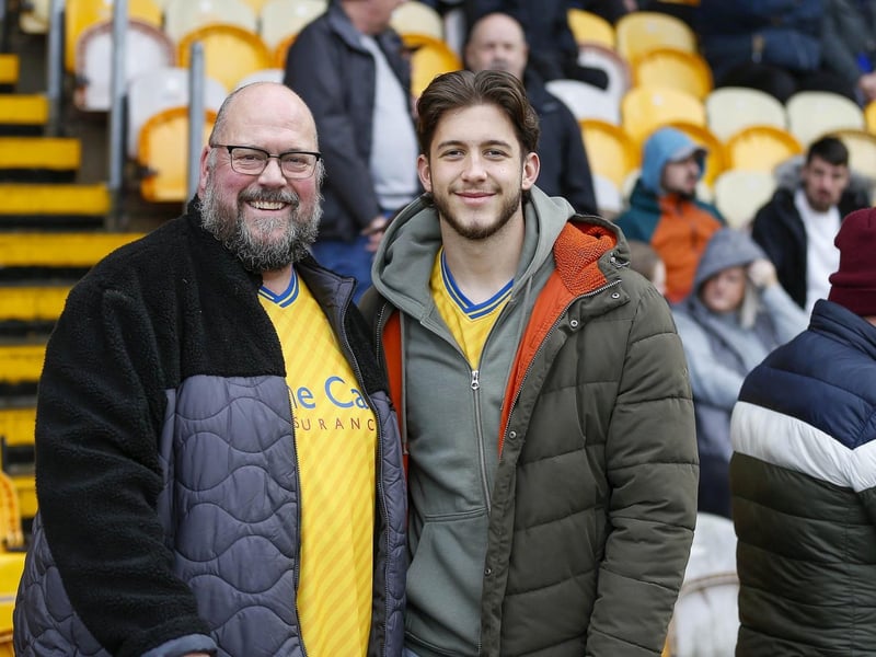 Mansfield Town fans enjoy the 2-0 win over Newport County.