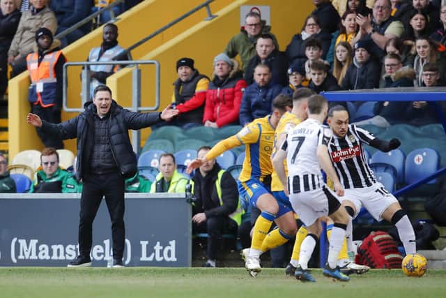 Action during the Sky Bet League 2 match against Notts County FC at the One Call Stadium, 03 Feb 2024, Photo credit Chris & Jeanette Holloway / The Bigger Picture.media