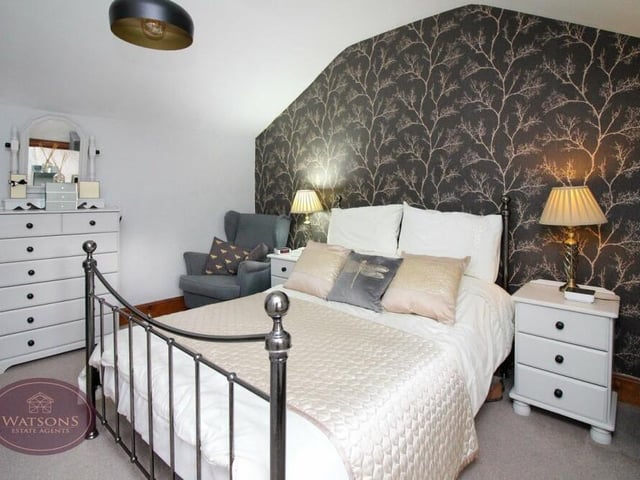 It's time to move up to the first floor of the Kimberley cottage, where we find all three bedrooms. This master, which faces the front of the property, is the largest of the three, with space for storage and furniture.
