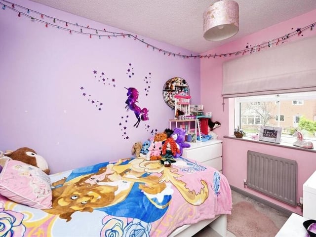 The fourth and final bedroom at the £325,000-plus Mansfield property is ideal for a young child. It faces the back of the house.