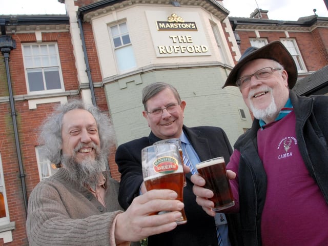 Check out our selection of images from beer festivals across Mansfield over the years.  Pictured Mick Bull, left, Chairman of the Mansfield and Ashfield Branch of C.A.M.R.A. toasts the success of the 23rd Mansfield Real Ale Festival with Coun Derek Evans, centre and the branch publicity officer Keith Wells at the launch held at the Rufford Arms in 2013.