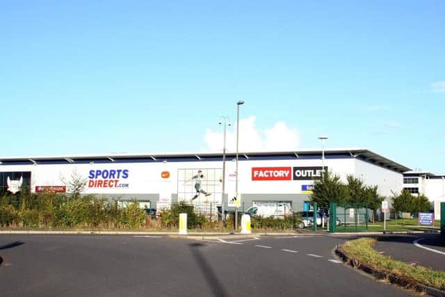 The Sports Direct headquarters in Shirebrook.