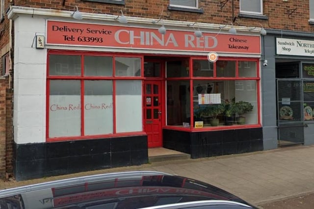 China Red on Coxs Lane, Mansfield Woodhouse, was given a five-out-of-five rating after assessment on August 31.