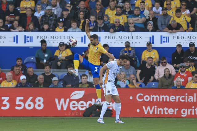 Action during the Sky Bet League 1 match against Shrewsbury Town FC at the One Call Stadium, 21 Sept 2024, Photo credit Chris & Jeanette Holloway / The Bigger Picture.media
