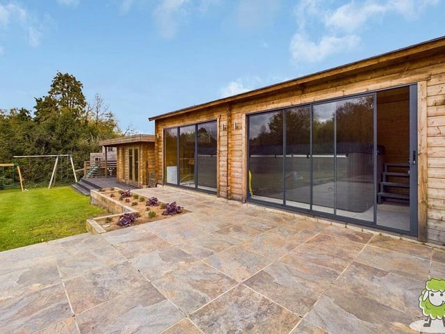 The swim spa, built in the rear garden, provides an undoubted touch of luxury to the property.