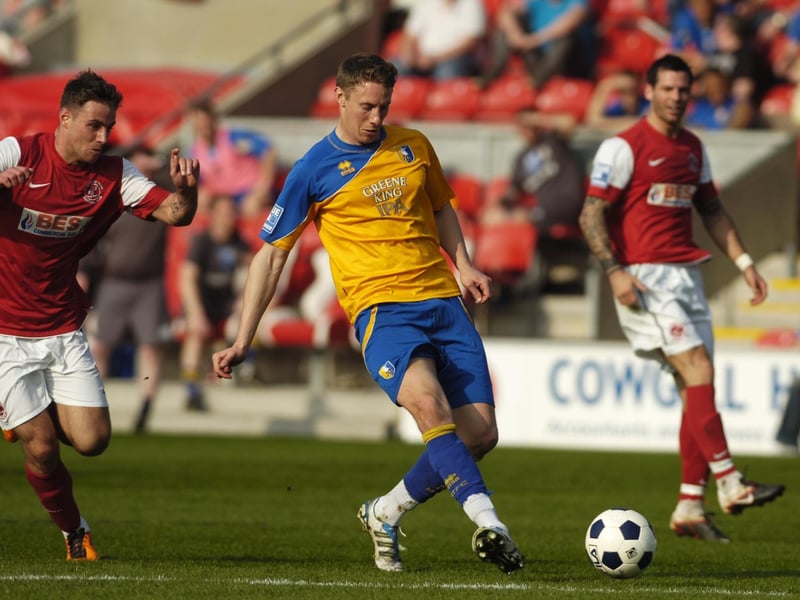 Martin Riley was in his second spell with Stags, which yielded over 60 appearances. Left in 2015 and played for numerous clubs before retiring after most recently being at Hednesford Town.