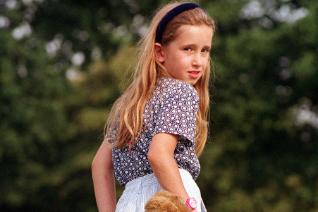 Eight year old Victoria Williamson from Kirk Sandall at a teddy bear picnic in 1996.