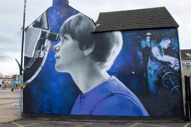 The striking Sutton mural by French artist Zabou