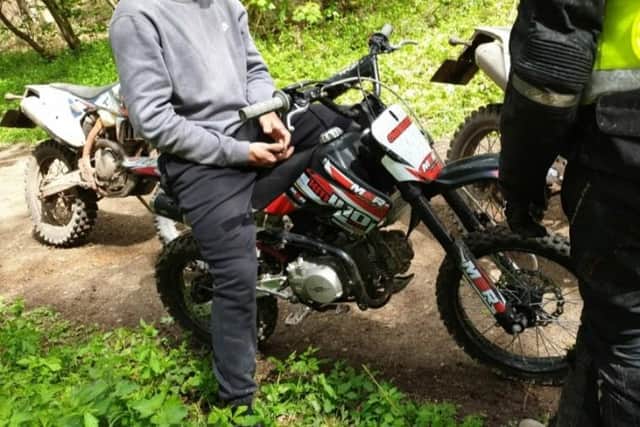Police seized off-road bikes in a crackdown across Mansfield and Ashfield on Sunday. Photo: Nottinghamshire Police.
