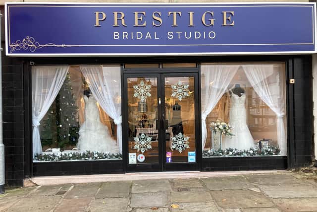 Prestige Bridal Studio on Queen Street, in Mansfield.