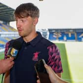 Riley Harbottle speaks after an excellent debut for Stags today. Photo credit : Chris Holloway / The Bigger Picture.media