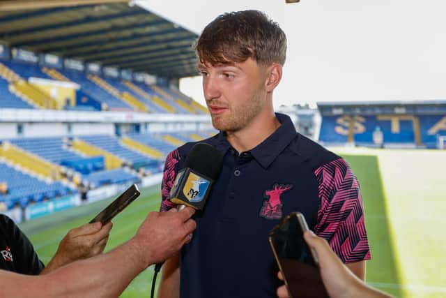 Riley Harbottle speaks after an excellent debut for Stags today. Photo credit : Chris Holloway / The Bigger Picture.media