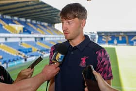 Riley Harbottle speaks after an excellent debut for Stags today. Photo credit : Chris Holloway / The Bigger Picture.media