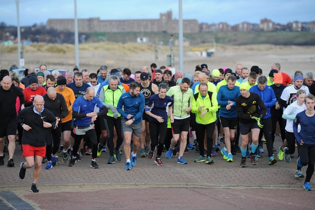South Shields parkrun gets underway in January this year and these hardy runners were still keen to take part despite the chilly temperatures.