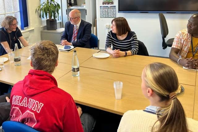 Shadow education secretary Bridget Phillipson spoke to students about their courses and the support they receive at college.