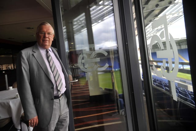 Chesterfield Chairman Barry Hubbard in the club's new Vice President's Club.