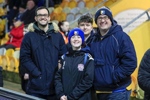 Mansfield Town fans ahead of the defeat to MK Dons.