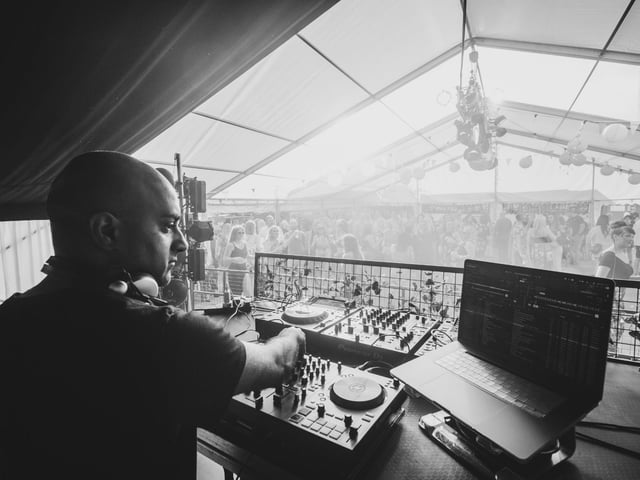 The DJ on the decks