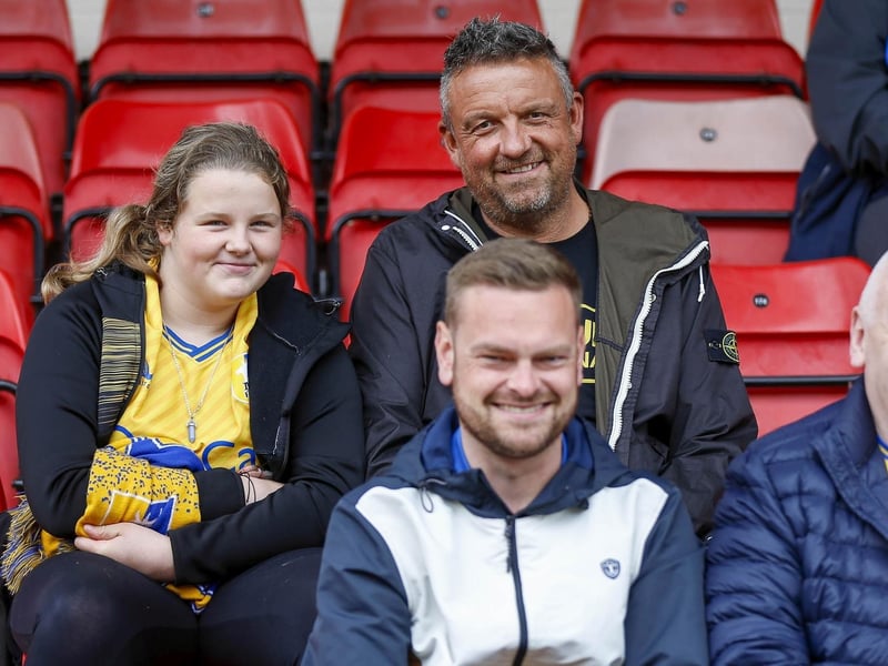 Mansfield Town fans ahead of the opening day draw at Crewe.