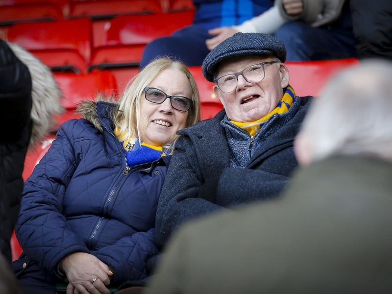 Mansfield Town fans at the defeat to Walsall.