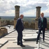 Oliver Dowden, right, Secretary of State for Digital, Culture, Media and Sport, was invited to Bolsover Castle by the area's MP, Mark Fletcher.