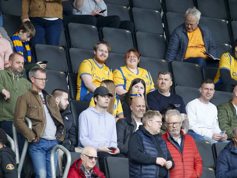 Stags fans ahead of victory at MK Dons.