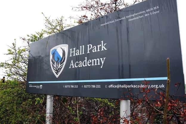 Hall Park Academy on Mansfield Road, Eastwood.