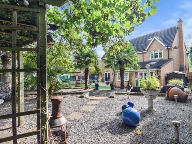 A view of the rear of the house. Almost as impressive as the front!