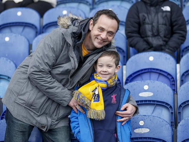 Mansfield Town fans ahead of kick-off on Saturday.