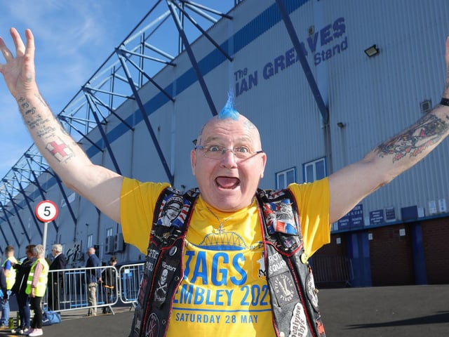 Stags fans at ground awaiting the bus.