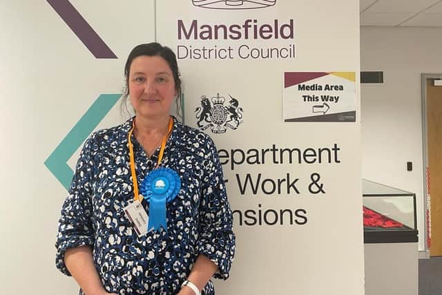 Coun Liz Langrick was one of five Conservatives to win seats on Mansfield Council.