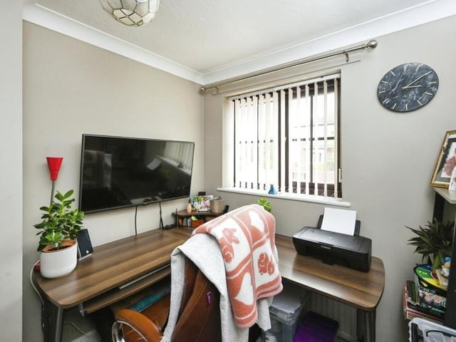 Our look around the ground floor of the Edwinstowe property is completed by this study or snug, which could also be converted into a home office, if required.