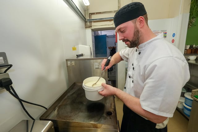 Carl Shepherd had made a pancake mix of eggs, milk, and flour in preparation for his shift, as he estimated he would be maxing more than 60 pancakes over the day.