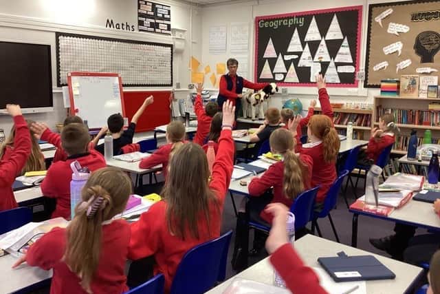 Speaking to pupils about food and farming
