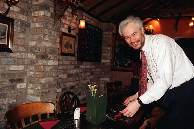 Landlord Stephen Prestnall pictured at The Castle in Bradway in 1997