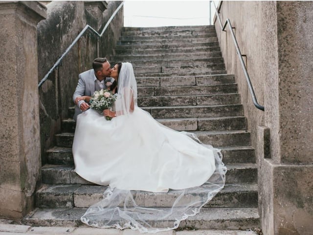 Amy married on 17.10.20. She said: 'originally due to marry in Vegas in July, this was obviously cancelled. We then decided to marry at home in Portsmouth with our close family members. This meant a lot to everybody, especially our three children.'
