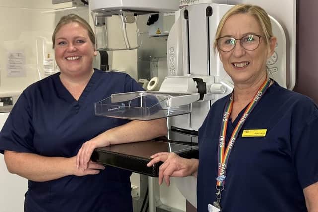 Donna Garment and Julia Yemm are Sherwood Forest Hospitals Trust's first consultant breast radiographers.