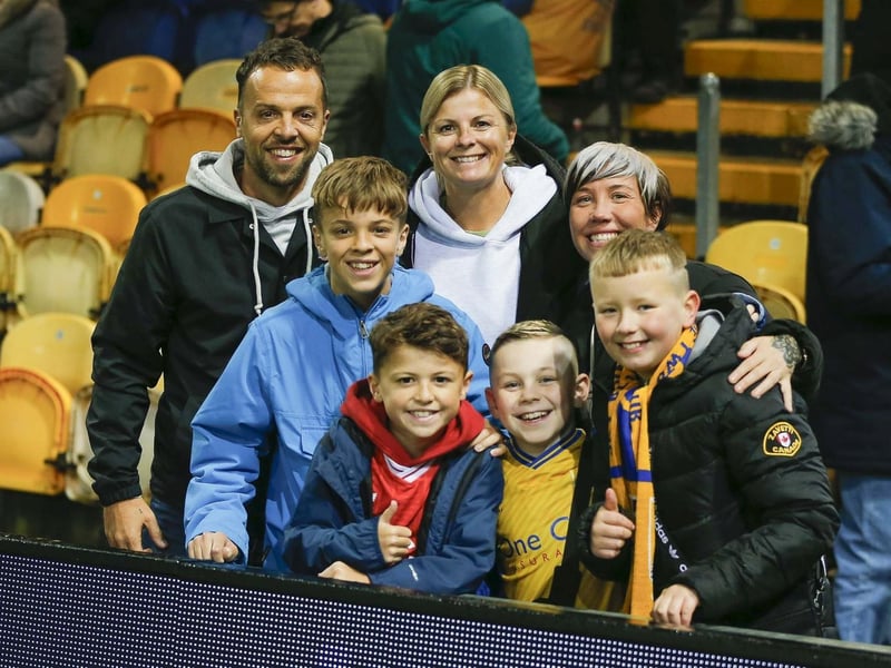 Mansfield Town fans ahead of defeat to Port Vale on 31st October 2023.