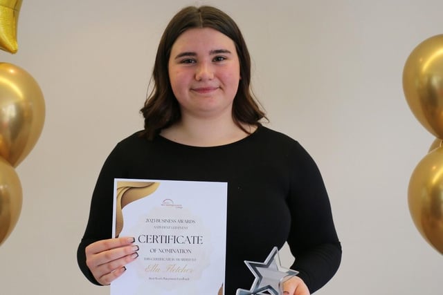 In addition to being the student team-leader for the event, Ella Fletcher scooped the best work placement feedback award.