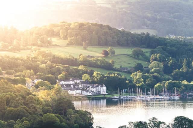 The hotel enjoys views across the lake.