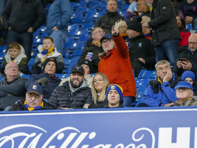 Stags fans during the Emirates FA Cup Second Round match against Sheffield Wednesday at Hillsborough.