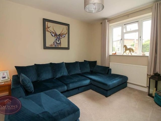 As well as the open-plan hub, the ground floor of the £500,000 property houses a sitting room and one of the four bedrooms.