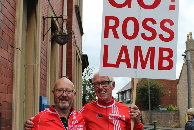 Mansfield Road club came along to support Mansfield cyclist, Ross Lamb.