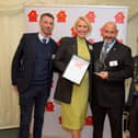 David and Kathryn Boam receiving the award at the House of Commons.