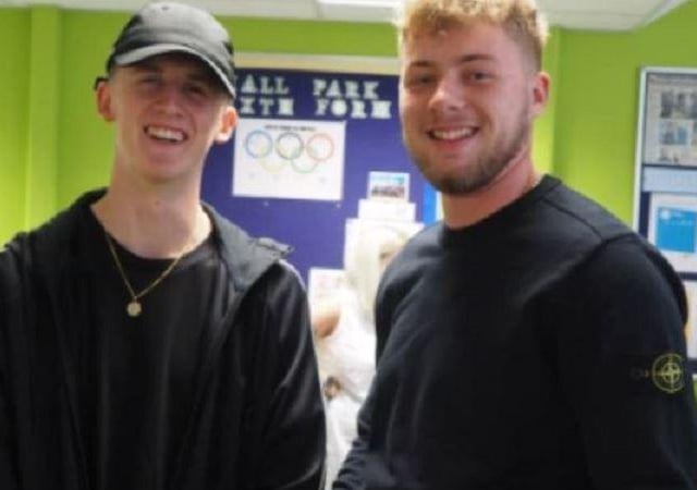 These Hall Park Academy students are pleased with their results in 2019.