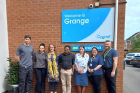 Staff from Cygnet Grange and Lodge Celebrate Outstanding Rating