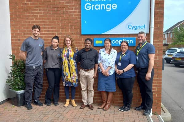 Staff from Cygnet Grange and Lodge Celebrate Outstanding Rating