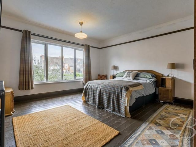 Of the four bedrooms on the first floor, the master is the largest, with a sizeable window facing the back of the property. Assets include wood flooring, coving and access to an en suite.