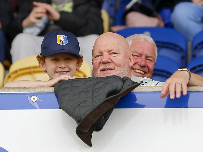 Mansfield Town fans at the draw with AFC Wimbledon.